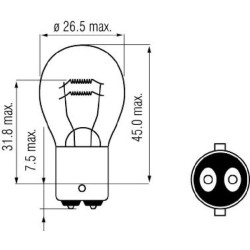 Żarówka 24V 21/5W BAY15d Żarówki KRAMP