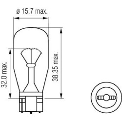 Żarówka W2,1x9,5d 12V 21W Kramp 8716106940837