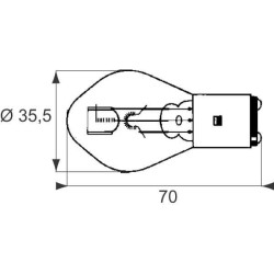 Żarówka S1 12V 25/25W BA20D Żarówka BA20d Hella 4082300165234