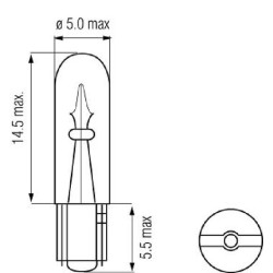 Żarówka 24V 1.2W W2x4.6d Żarówki KRAMP