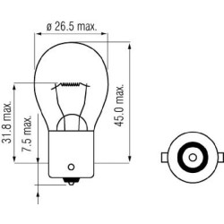 Żarówka 24V 25W BA15s Żarówki KRAMP