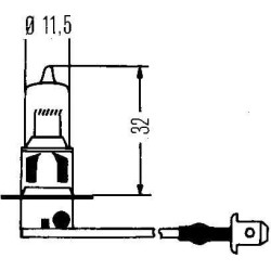 Żarówka H3 PK22s, 12 V, 35 W Żarówka H3 PK22s Hella 4082300098037