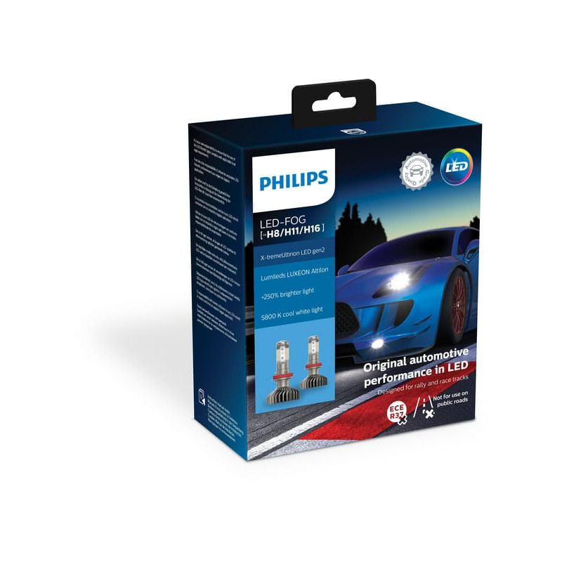 Żarówka LED H8 13.2V PGJ19-1 biała Philips Żarówki LED Philips H8 PGJ19-1 (BRAK NORMY ECE)
