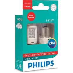 Żarówka LED P21W 12V 21W BA15s czerwona Philips Żarówki LED Philips P21W BA15s (BRAK NORMY ECE)