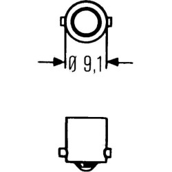 Żarówka 24V 3W BA9s Żarówka BA9s Philips 8711500219558