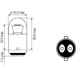 Żarówka12V, 10W BA15d Żarówki KRAMP