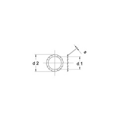 Podkładka wachlarzowa zew. M14x24x1 mm, A2 Kramp 8716106405480