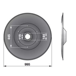 VGET049K0 Talerz ślizgowy 995 mm Kverneland Vicon 9000000490017