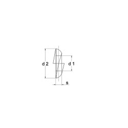 Podkładka kulista sprężysta M20x34x8 mm, stal ocynk DIN74361 Kramp 5700038805015