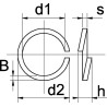 Podkładka sprężysta M18x29.4x3.5 mm, stal ocynk DIN127b Kramp 8716106177455