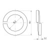 Podkładka sprężysta M10x18.1x2.2 mm, stal ocynk DIN127a kg Kramp 5700037491158