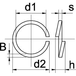 Podkładka sprężysta M18x29.4x3.5 mm, stal ocynk DIN127b Kramp 8719493164176