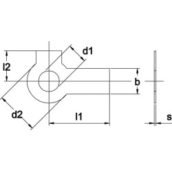 Podkładka odginana M24x44x1 mm, stal DIN 463