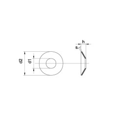 Sprężyna talerzowa M30x63x1.8 mm, stal DIN 2093