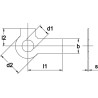Podkładka odginana M36x66x1.6 mm, stal DIN463 Kramp 8716106958795