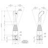 Ładowacz czołowy - Joystick z 1 przyciskiem do linek z kulką Indemar D210-IMCL60191B