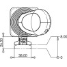 Ładowacz czołowy - Joystick bez przycisków do linek z kulką Indemar 5193-IMCL60200B