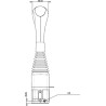 Ładowacz czołowy - Joystick bez przycisków do linek z kulką Indemar 5193-IMCL60200B