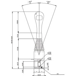 Ładowacz czołowy - Joystick bez przycisków do linek z kulką Indemar 5193-IMCL60200B