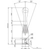 Ładowacz czołowy - Joystick bez przycisków do linek z kulką Indemar 5193-IMCL60200B