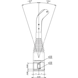 Ładowacz czołowy - Joystick bez przycisków do linek z kulką Indemar 5193-IMCL60200B