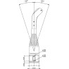 Ładowacz czołowy - Joystick bez przycisków do linek z kulką Indemar 5193-IMCL60200B