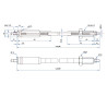 Ładowacz czołowy - Linka do kulki 1500 mm Dura D018ZAK150