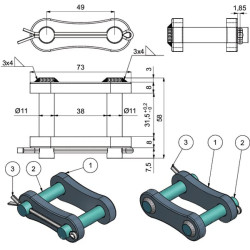 Łącznik łańcucha 12x80 9,0 t