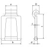Rozrzutnik obornika - Ogniwo łańcucha T 59,0mm HV Rubig