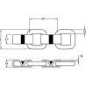 Łańcuch o dużej wytrzymałości 12x81.8 mm 9.0 t