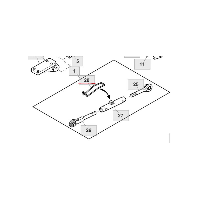 R243221 John Deere Dzwignia blokady JD
