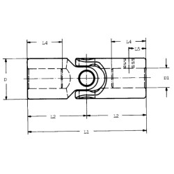 Cardan przegub krzyżowy 30/30-54 z łożyskiem Kramp 1159-30040100
