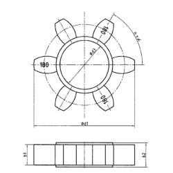 Gwiazda sprzęgła HRC 150