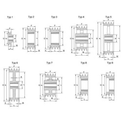 Koło pasowe HB/SPB 107mm podwójne Taper Lock 1610 Kramp 4014486246384