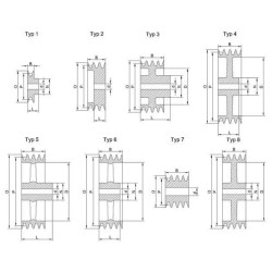 Koło pasowe HB/SPB 70mm Kramp 80402-70x117