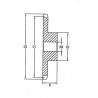 Koło łańcuchowe 15 zębów 08B-1(1/2"x5/16") hartowane Kramp