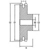 Koło łańcuchowe 28 zębów 08B-2(1/2"x5/16") Kramp