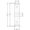 Koło łańcuchowe 21 zębów 10B-2(5/8"x3/8") Kramp