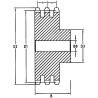 Koło łańcuchowe 17 zębów 12B-3(3/4"x7/16") Kramp 8030-212017Z3
