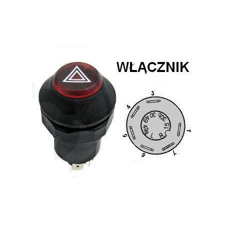 Włącznik świateł awaryjnych, 3370427M91 Pneutron 8716106755219