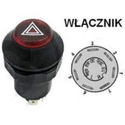 Włącznik świateł awaryjnych, 276591100, 7700004827 Pneutron 8716106755295
