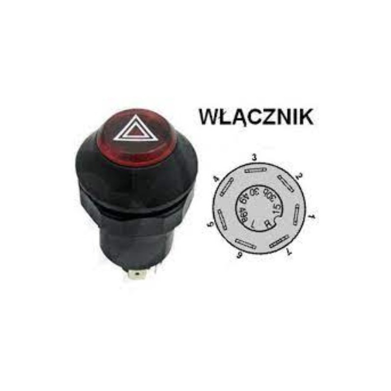 Włącznik świateł awaryjnych, 276591100, 7700004827 Pneutron 8716106755295