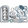 RE527042 John Deere Zestaw uszczelek silnika Vapormatic 5035776649561