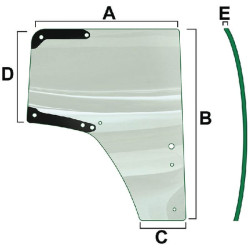 L174377 Szyba John Deere drzwi, prawa, Vapormatic 5035776634833