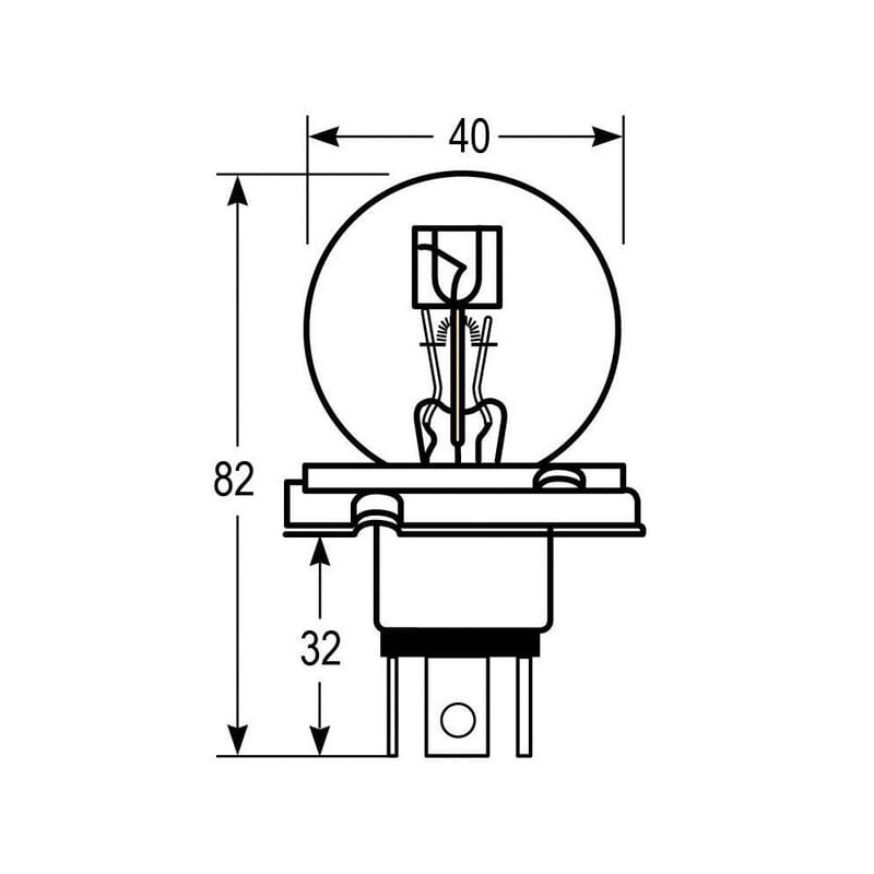 Żarówka P45t 12V 45/40W