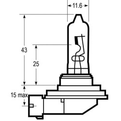 Żarówka  PGJ19-5 H9 12V 65 W