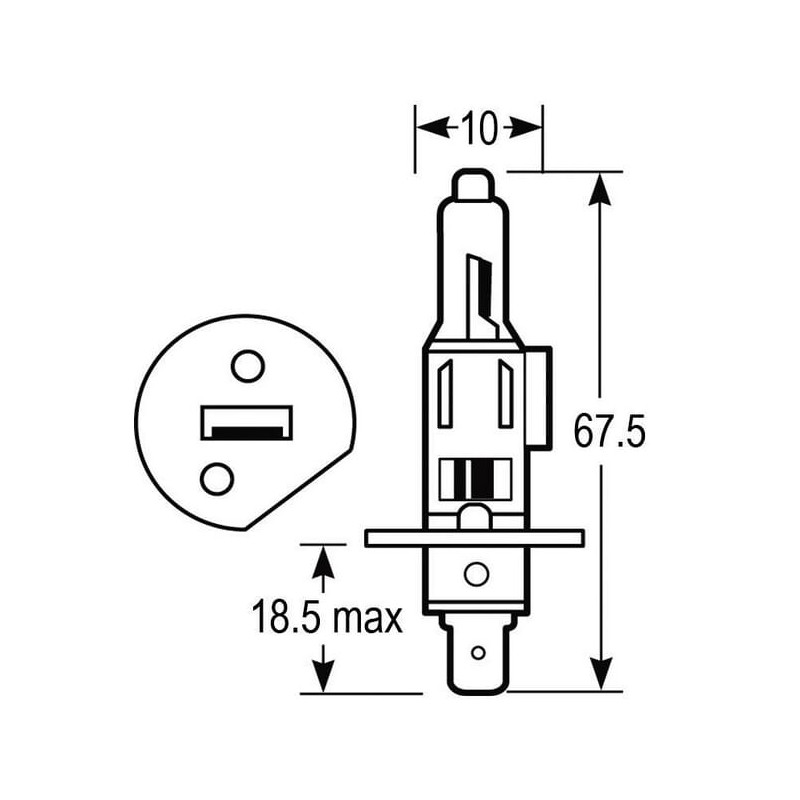 Żarówka P14,5s 12V H1 55W