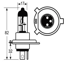 Żarówka P43t 12V H4 60/55W