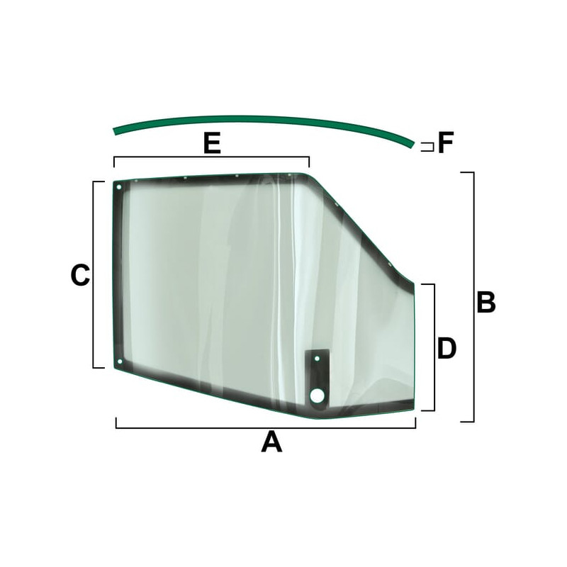 1546818C2 Szyba Case drzwi górna lewa 248724A1, 1546818C2, Vapormatic 5035776845208