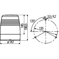 Klosz lampy sygnalizacyjnej, J 9EL863100001 Hella 4082300185126